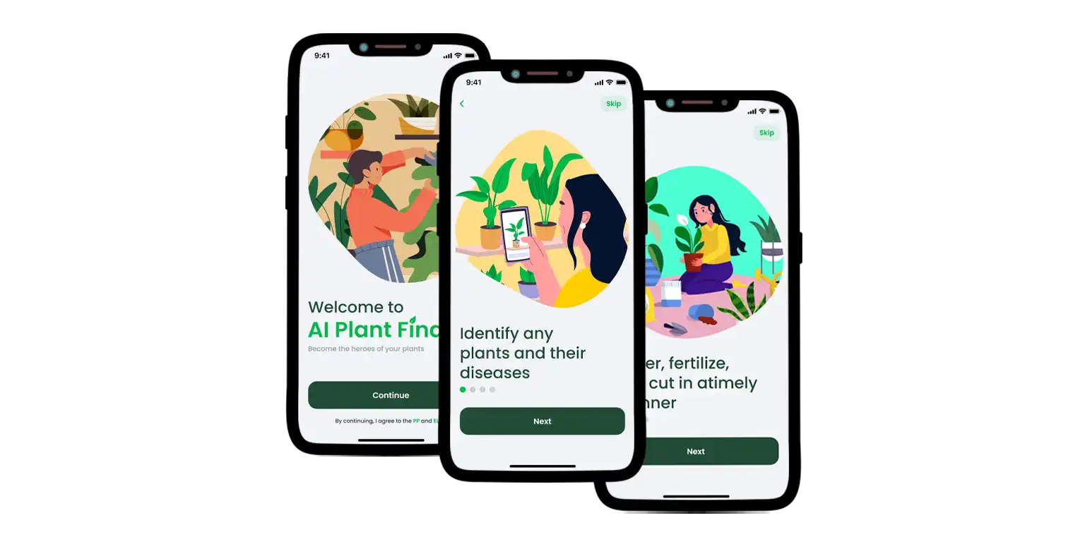 AI Plant Finder promo info.